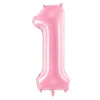 Folie Ballon Tal ''1'', 86 cm, Pink