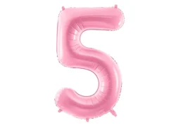 Folie Ballon Tal ''5'', 86 cm, Pink