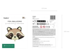 Folieballon Vaskebjørn – 59 x 39 cm