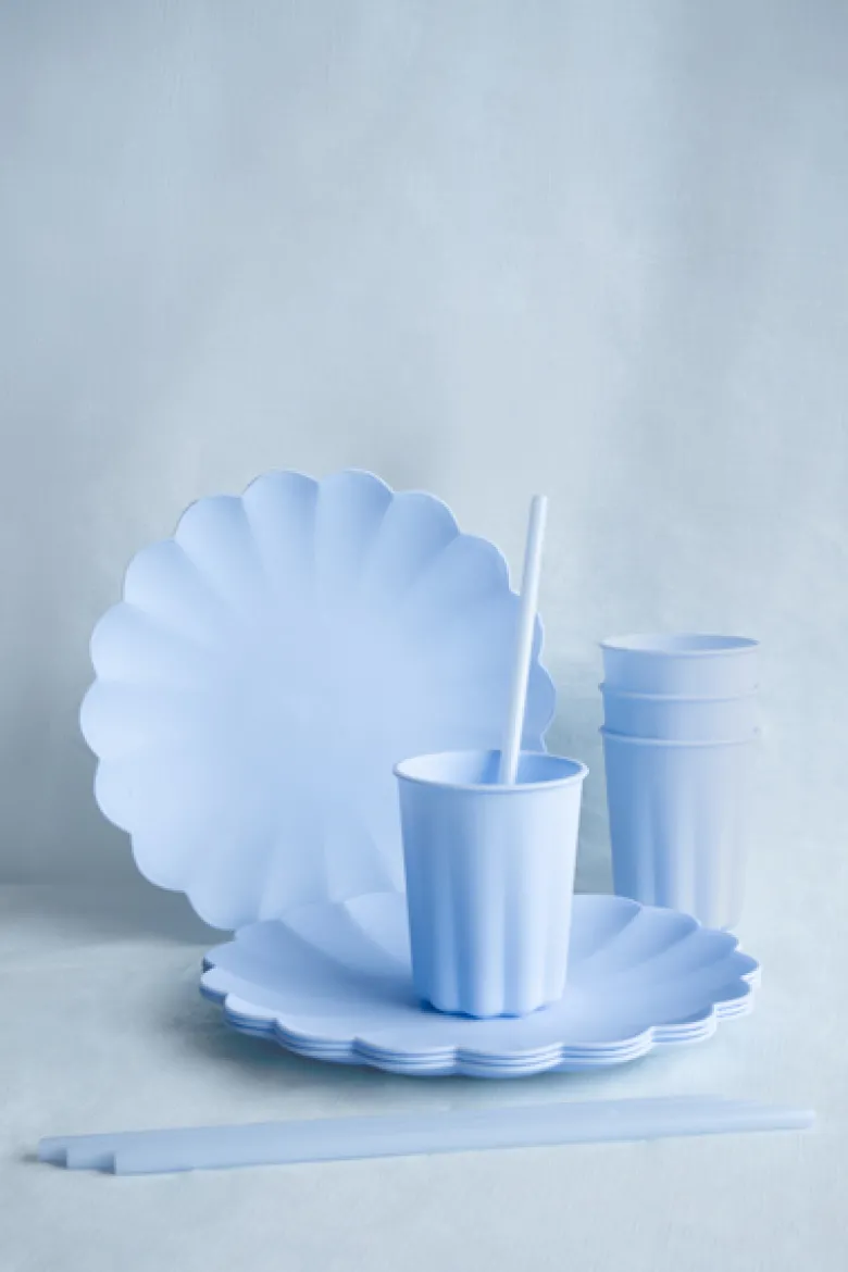 Genanvendelige Plastikkopper i Lyseblå