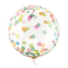 Gennemsigtig Orbz Ballon m/Multifarvet Konfetti