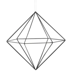 Geometrisk Sort Diamant Dekoration, 30 cm