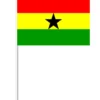 Ghanesisk Papirflag på Pind, 27 x 20 cm