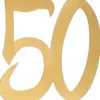 Gigant Tal Konfetti i Guld, 4 x Cutouts m/50 År