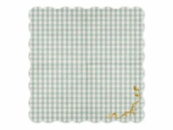 Gingham Servietter med Bølgekant, 12 stk.