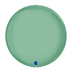 Globeballon Grøn "Platinum Tiffany", 38 cm