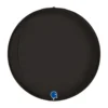 Globeballon Sort Satin, 38 cm