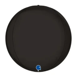 Globeballon Sort Satin, 38 cm