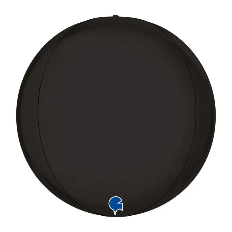 Globeballon Sort Satin, 38 cm