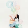 Globeballon Transparent Lavendel, 38 cm