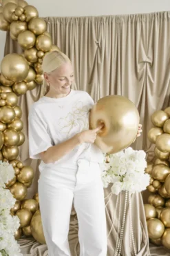 Glossy Balloner 46 cm, Guld: 5 stk