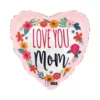 Grabo Blomstret "Love You Mom" Folieballon, 36 cm