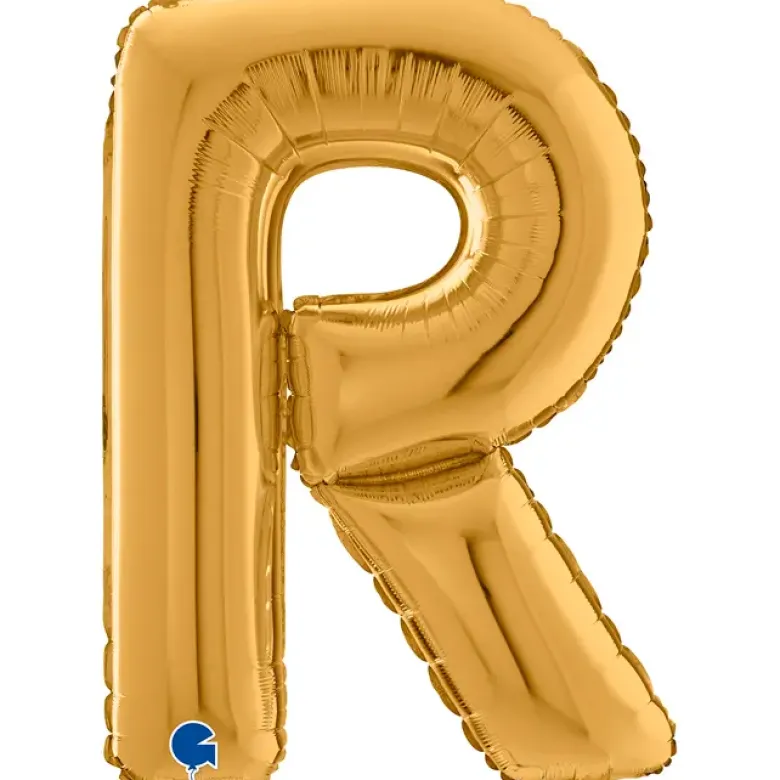 Grabo Guld Bogstav Ballon 66 cm, R