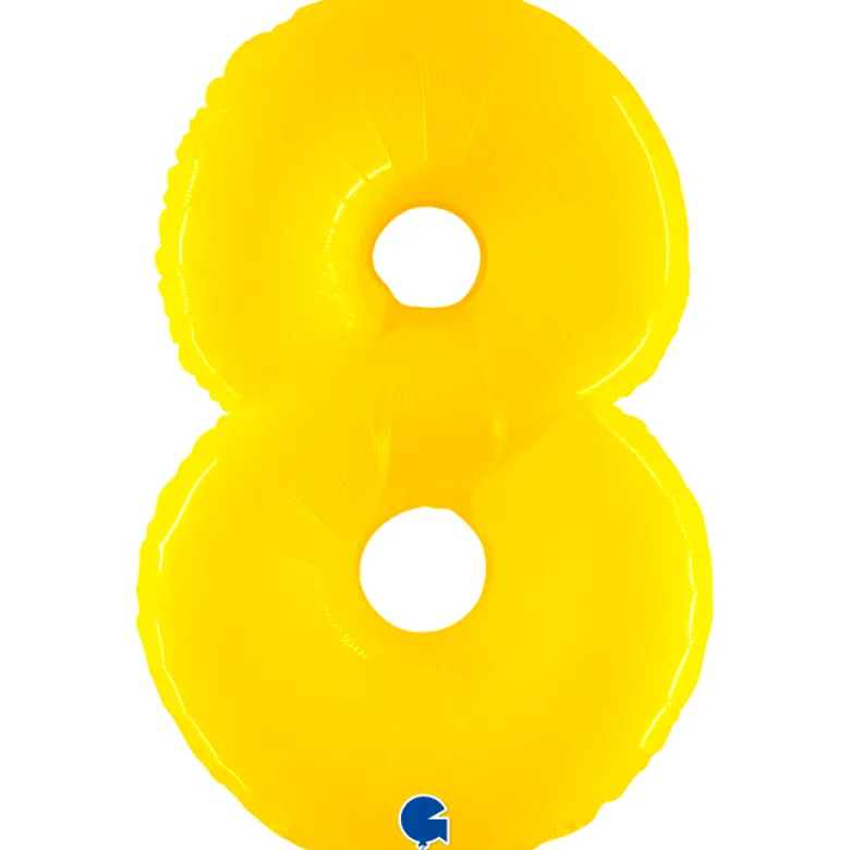 Grabo Jumbo Yellow Shine Tal Folieballon, 8