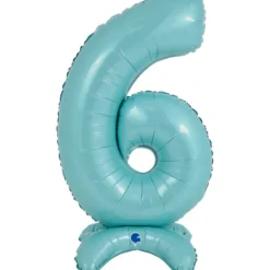 Grabo Lyseblåt "6" Standup Tal til Luft, 64 cm