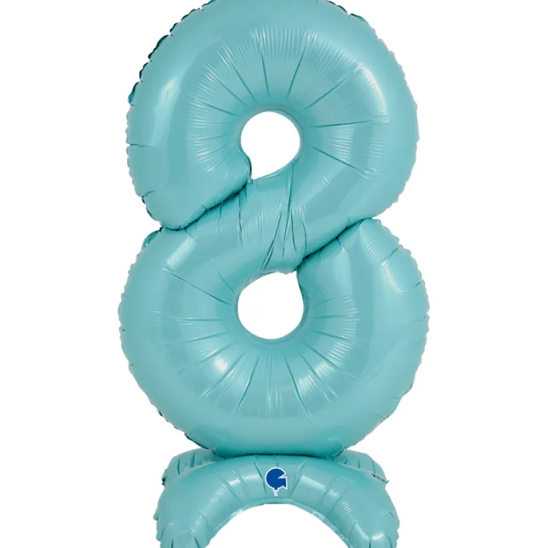 Grabo Lyseblåt "8" Standup Tal til Luft, 64 cm