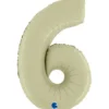 Grabo Mid-Size Satin Oliven Tal Folieballon, 6