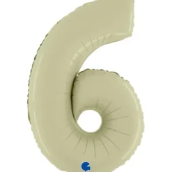 Grabo Mid-Size Satin Oliven Tal Folieballon, 6