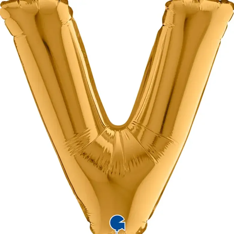 Grabo Mini Guld Bogstav Ballon 35 cm, V