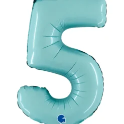 Grabo Mini Lyseblå Tal Folieballon 35 cm, 5