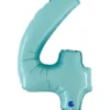 Grabo Mini Lyseblå Tal Folieballon 35 cm, 4