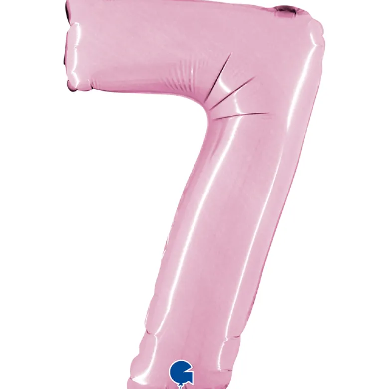 Grabo Mini Lyserød Tal Folieballon 35 cm, 7