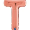 Grabo Rosegold Bogstav Ballon 66 cm, T