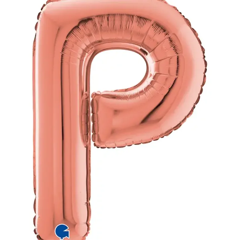 Grabo Rosegold Bogstav Ballon 66 cm, P