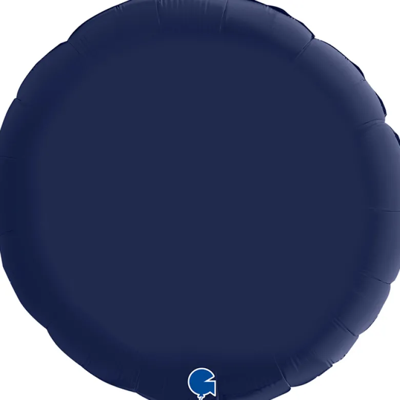 Grabo Rund Folieballon 45 cm, Satin Blue Navy