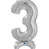 Grabo Sølv "3" Standup Tal til Luft, 64 cm
