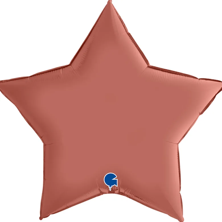 Grabo Stjerne Folieballon 46 cm, Satin Rosegold