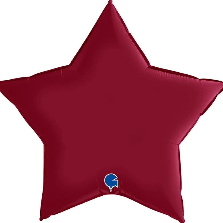 Grabo Stjerne Folieballon 46 cm, Satin Cherry