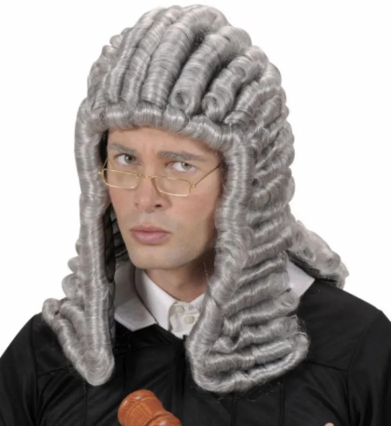 Grå dommer paryk