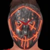 Grå Hockey Maske med LED Lys