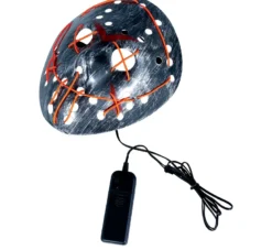 Grå Hockey Maske med LED Lys