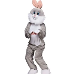 Grå Maskot Kanin Dragt til Voksne