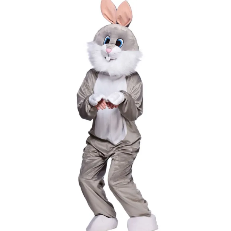 Grå Maskot Kanin Dragt til Voksne