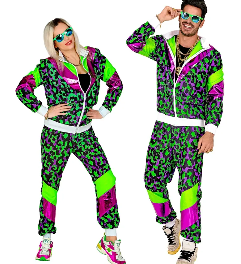 Grønt 80'er Leopard Tracksuit