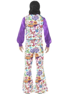 Groovy Hippie Kostume, Herre