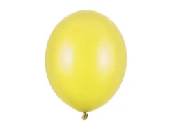 Gul Ballon Metallisk, 30 cm