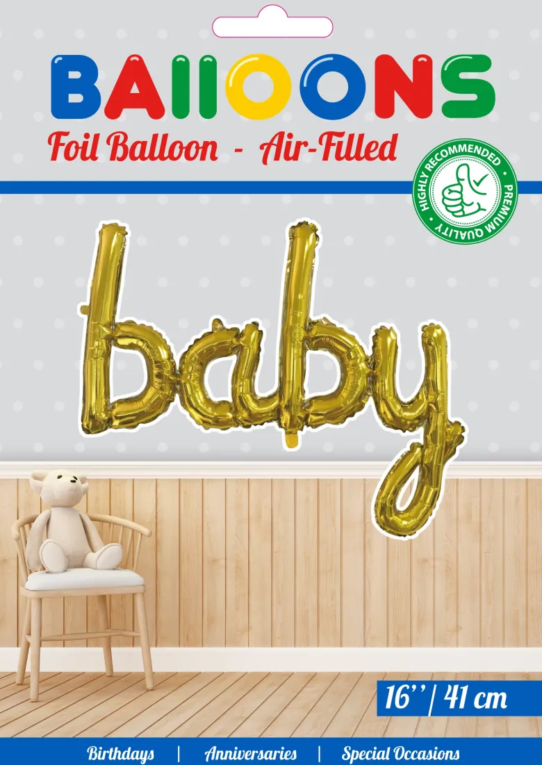 Guld 'Baby' Folie Ballon