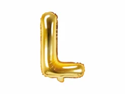 Guld Bogstav Ballon 35 cm - L