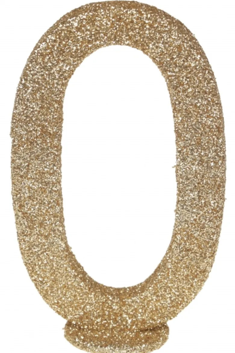 Guld Glitter O Bogstav Til Bordet