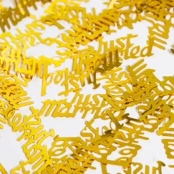 Guld "Just Married" Konfetti, 14gr