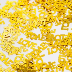 Guld Konfetti "LOVE", 14 gr.