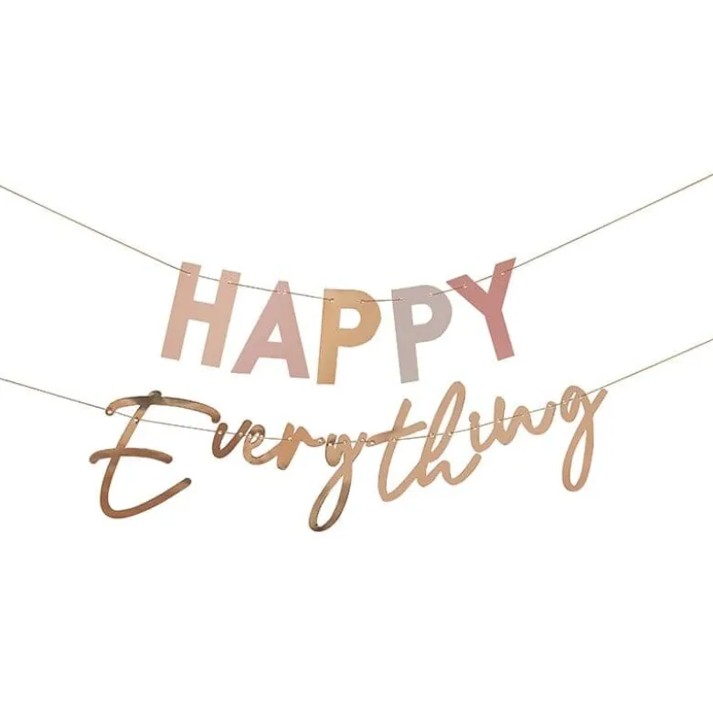 Guld & Multi Pastel 'Happy Everything' Guirlande