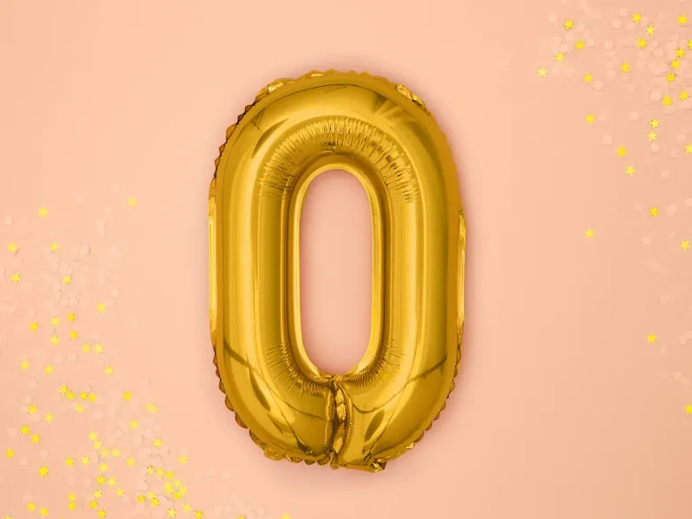 Guld Tal Ballon 35 cm - 0