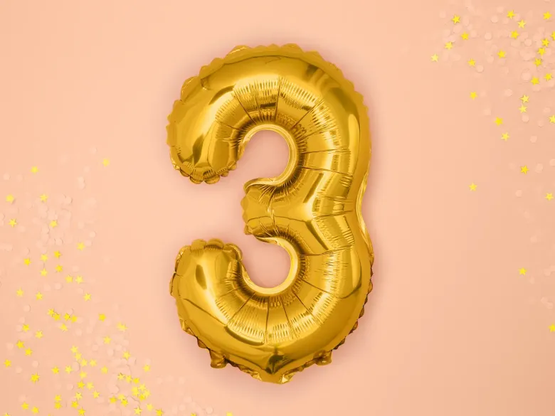 Guld Tal Ballon 35 cm - 3