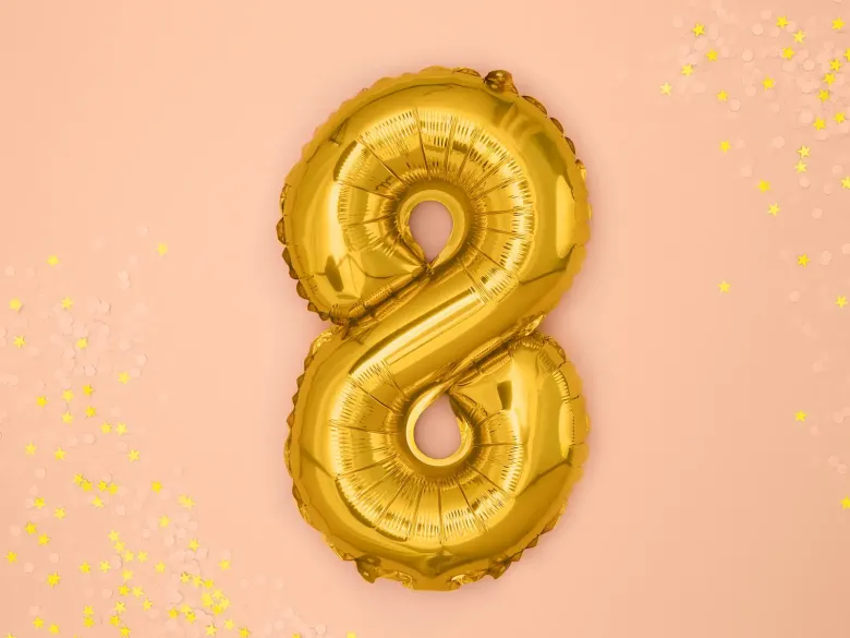 Guld Tal Ballon 35 cm - 8