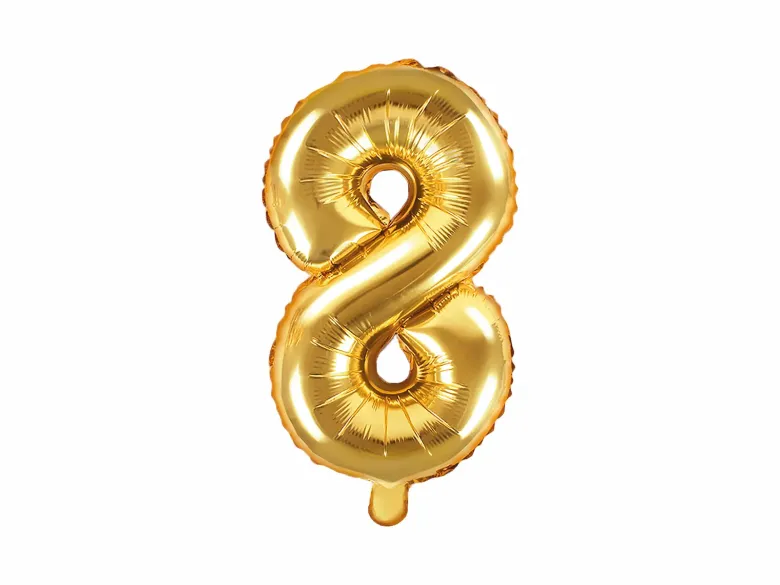 Guld Tal Ballon 35 cm - 8